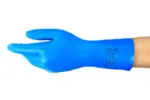 Ansell AlphaTec 37-310 Nitril (Blau) Chemikalien- und Lebensmittelhandschuh, ungeflockt – 12er Pack (Paar)