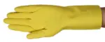 Ansell AlphaTec 87-190 gelber Schutzhandschuh in der Handansicht