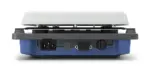 Rückansicht des IKA C-MAG HS 7 control Magnetrührers mit Heizung, Stromanschluss und Schnittstellen im Labor.