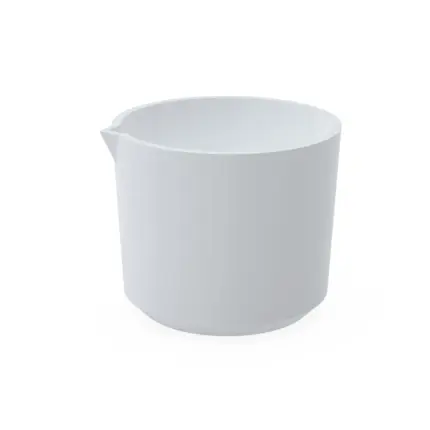 Hohe, konische BOLA Abdampfschale aus PTFE mit Ausguss, FDA-konform und extrem temperaturbeständig von -200 °C bis +250 °C für das Labor.