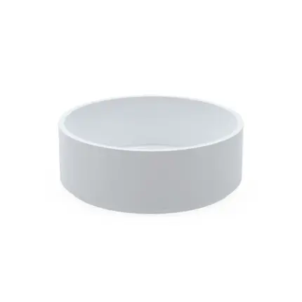 Zylindrische BOLA Abdampfschale aus PTFE ohne Ausguss, FDA-konform und temperaturbeständig von -200 °C bis +250 °C für Laboranwendungen.