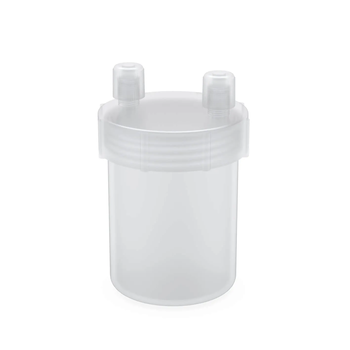 BOLA PFA-Dose 120 ml 2 Schlauchanschlüsse BOLA Labor-Dose aus transparentem PFA, 120 ml, mit 2 Schlauchanschlüssen, drucklos und FDA-konform.