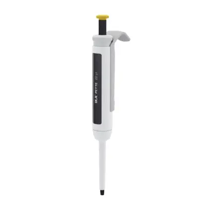 IKA PETTE fix mechanische Einkanal-Fixvolumen-Pipette 20 µl mit DLC-beschichtetem Edelstahl-Kolben nach ISO 8655.