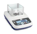 KERN Präzisionswaage EWJ 300-3 mit 300 g Wägebereich, 0,001 g Ablesbarkeit, interner Justierautomatik und Glas-Windschutz.