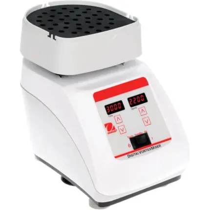 Digitaler OHAUS Heavy Duty Hochleistungs-Vortexmischer VXHDDG mit LED-Anzeige für intensive Anwendungen im Labor.