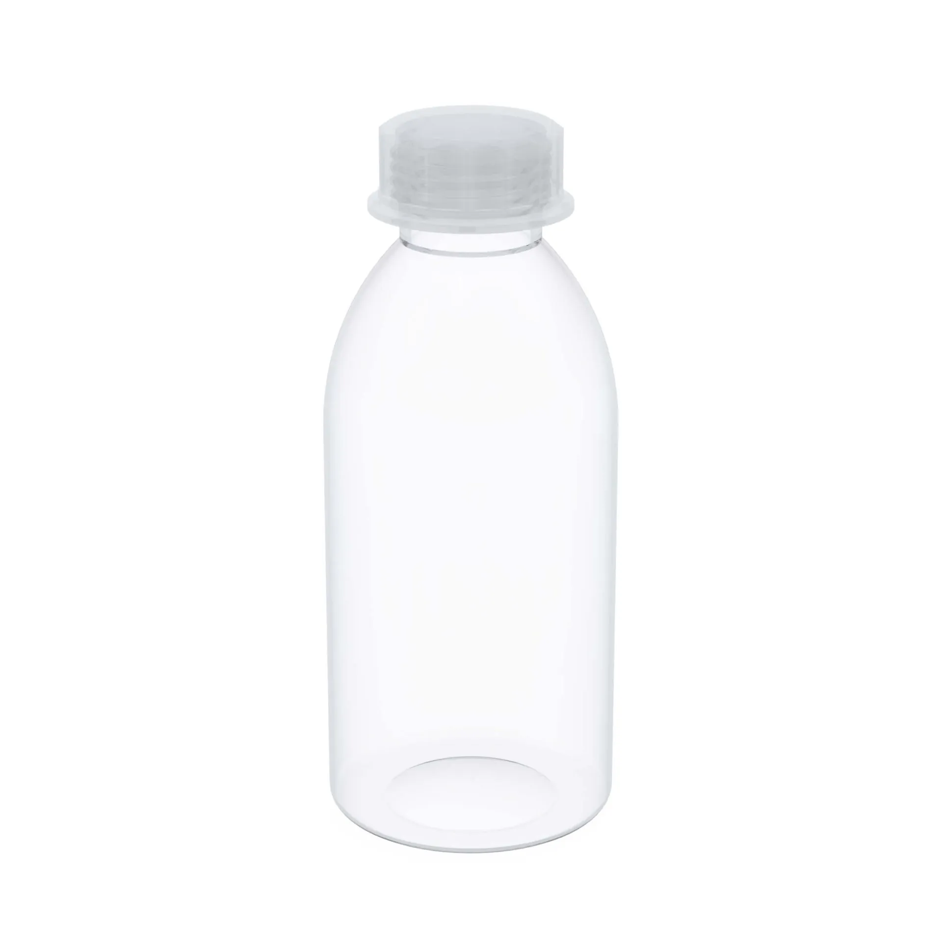 BOLA PFA Weithalsflasche hohe Form Sägegewinde Transparente BOLA PFA Weithalsflasche in hoher Form mit Sägegewinde und Schraubverschluss für höchste chemische Beständigkeit.