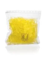 Großpackung gelber BRAND Pipettenspitzen (2–200 µL) im Beutel zur effizienten Vorratshaltung im Labor.