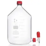 DURAN Aspiratorflasche 10 L / 10000 ml mit GL 45 Gewindehals und GL 32 Gewinde-Tubus aus Borosilikatglas 3.3