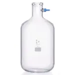 DURAN Saugflasche 15 L Flaschenform mit KECK Oliven-Set aus Borosilikatglas 3.3