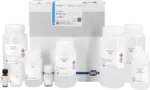 MACHEREY-NAGEL NucleoMag 96 Tissue Kit Lieferumfang Karton und Reagenzflaschen