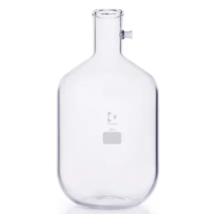 DURAN Saugflasche mit Schliff-Ansatzstutzen und 20000 ml (20 L) Fassungsvermögen aus Borosilikatglas.