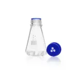 DURAN Schikanekolben 250 ml mit GL 45 Membranschraubkappe und Ausgießring