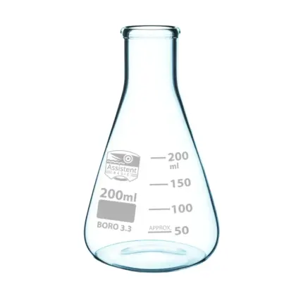 Assistent-Basic Erlenmeyerkolben Enghals aus Borosilikatglas 3.3 nach DIN ISO 1773