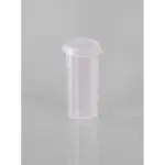Einzelnes Bürkle Probendose Pure Probengefäß aus Polypropylen (PP) mit anhängendem Schnappdeckel für Laboranwendungen.