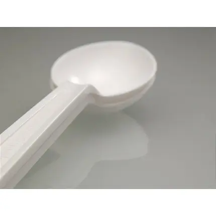 Detailansicht des sterilen Bürkle Probenlöffels SteriPlast aus Polystyrol für keimfreie Probenahmen im Labor.