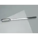Freigestellter Bürkle Spatel aus V2A-Edelstahl (1.4301) für die professionelle und hygienische Probenahme im Labor.