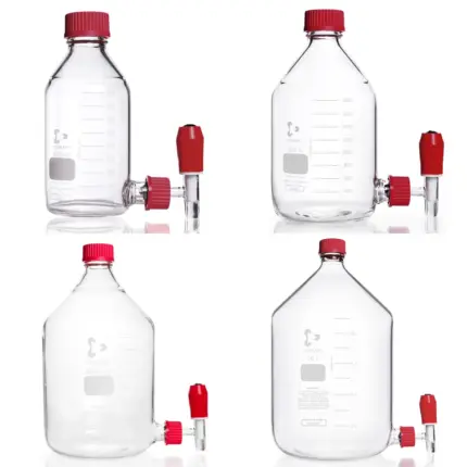 DURAN Aspiratorflaschen mit GL 45 Gewindehals und GL 32 Gewinde-Tubus in den Größen 1000 ml, 2000 ml, 5000 ml und 10 L aus Borosilikatglas 3.3