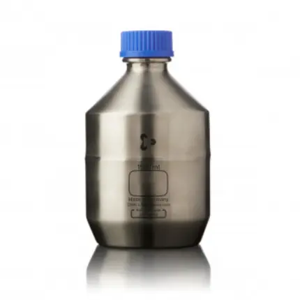 DURAN GL 45 Edelstahl-Laborflasche 1500 ml mit blauer Schraubkappe