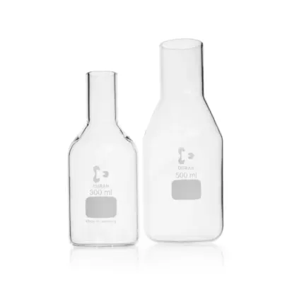 DURAN Nährmedienflaschen aus Borosilikatglas 3.3 mit geradem Hals in 300 ml und 500 ml