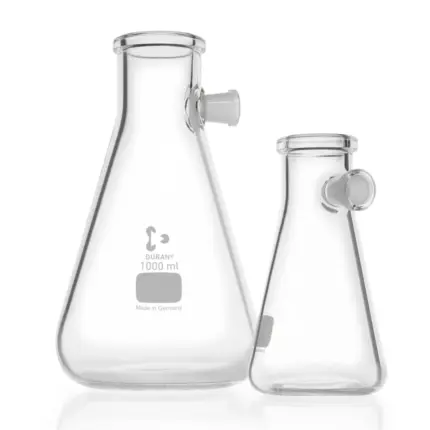 DURAN Saugflaschen Erlenmeyer-Form mit Schliff-Ansatzstutzen aus Borosilikatglas 3.3