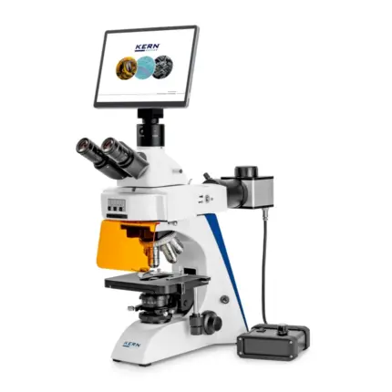 KERN OBN 142T251 Fluoreszenz Digitalmikroskop-Set Infinity-Optik mit 10,5 Zoll 4K Tablet-Kamera