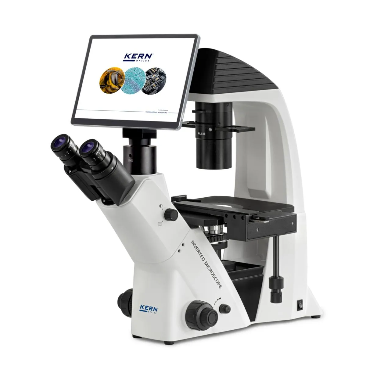 Digitalmikroskop Set Kern OCM 162T251 Invers Infinity 4K Tablet KERN OCM 162T251 Invers-Digitalmikroskop-Set Infinity-Optik mit 10,5 Zoll 4K Tablet-Kamera