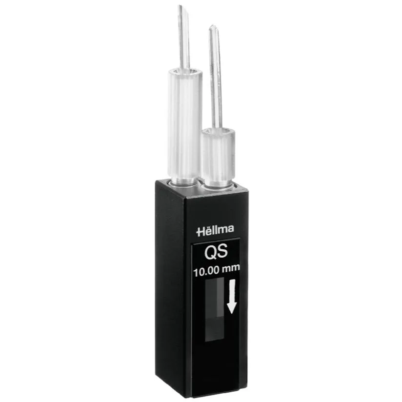 Hellma Durchflussküvette kompakt Quarzglas 10 mm 390 µl FEP-Set Hellma kompakte Durchflussküvette aus Quarzglas QS mit 10 mm Schichtdicke, 390 µl Volumen und FEP-Schlauchset für UV/VIS-Messungen.