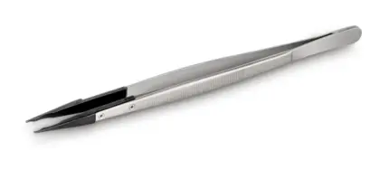 KERN Pinzette für Prüfgewichte (136 mm) mit Carbon-Spitzen für die sichere und präzise Handhabung von Kalibriergewichten.