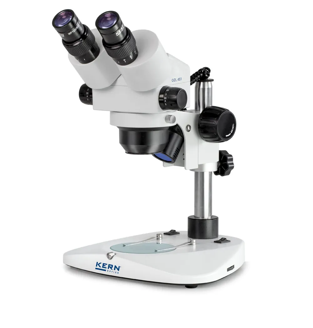 Kern-Binokulares Stereo-Zoom-Mikroskop-OZL-451 KERN OZL 451 – Binokulares Stereo-Zoom-Mikroskop (Greenough-Optik, Halogen-Beleuchtung) – Bild 1