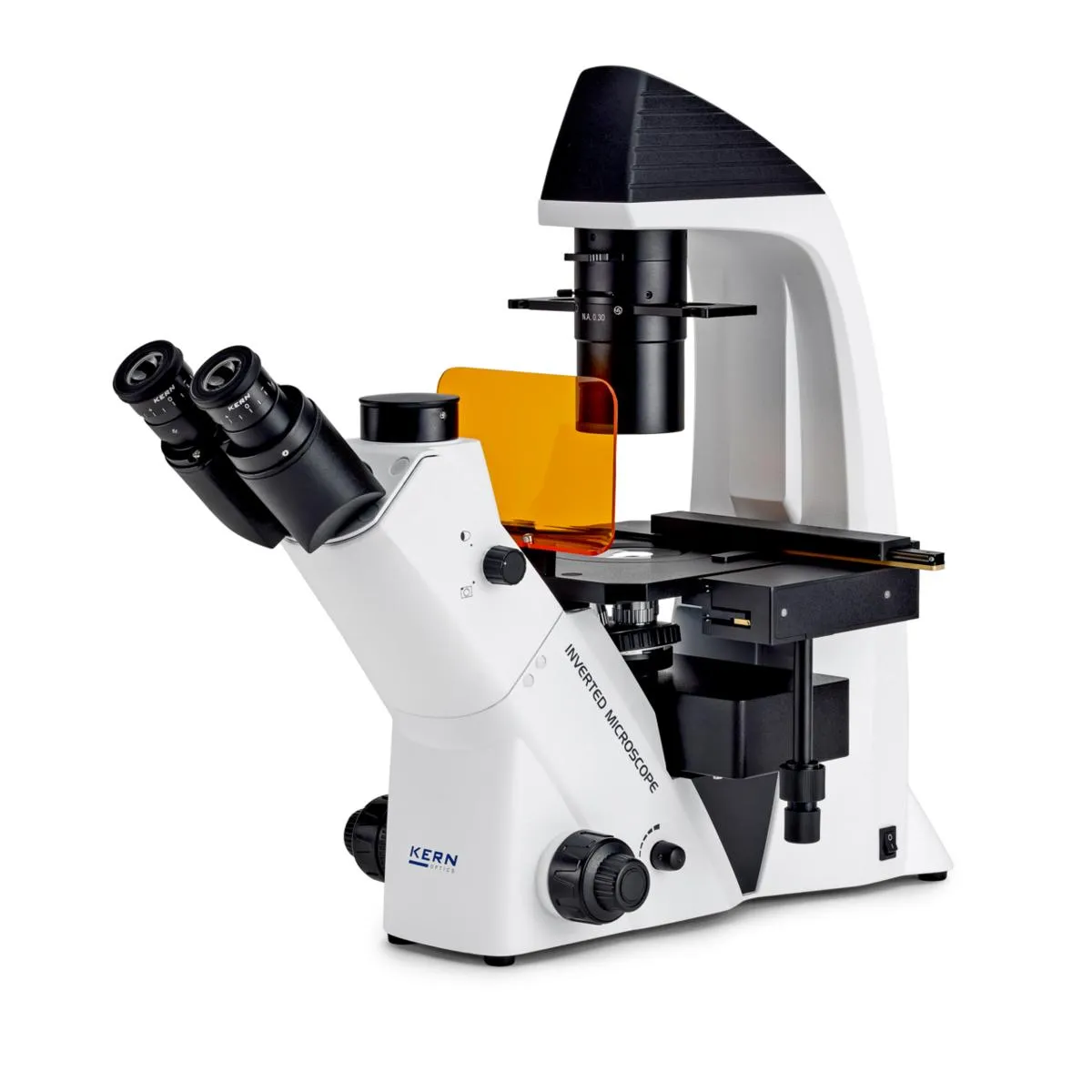 Kern Inverses Fluoreszenzmikroskop OCM 167 KERN OCM 167 inverses Fluoreszenzmikroskop mit trinokularem Strahlengang, Infinity Plan-Objektiven und LED-Fluoreszenzbeleuchtung