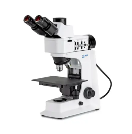 KERN OKM 173 metallurgisches Auflichtmikroskop, trinokular, mit 5 W LED-Beleuchtung
