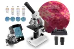 A.KRÜSS Monokular-Mikroskop MML1400 Einsteiger-Set mit Smartphone-Adapter und 45 Grad Schrägeinblick