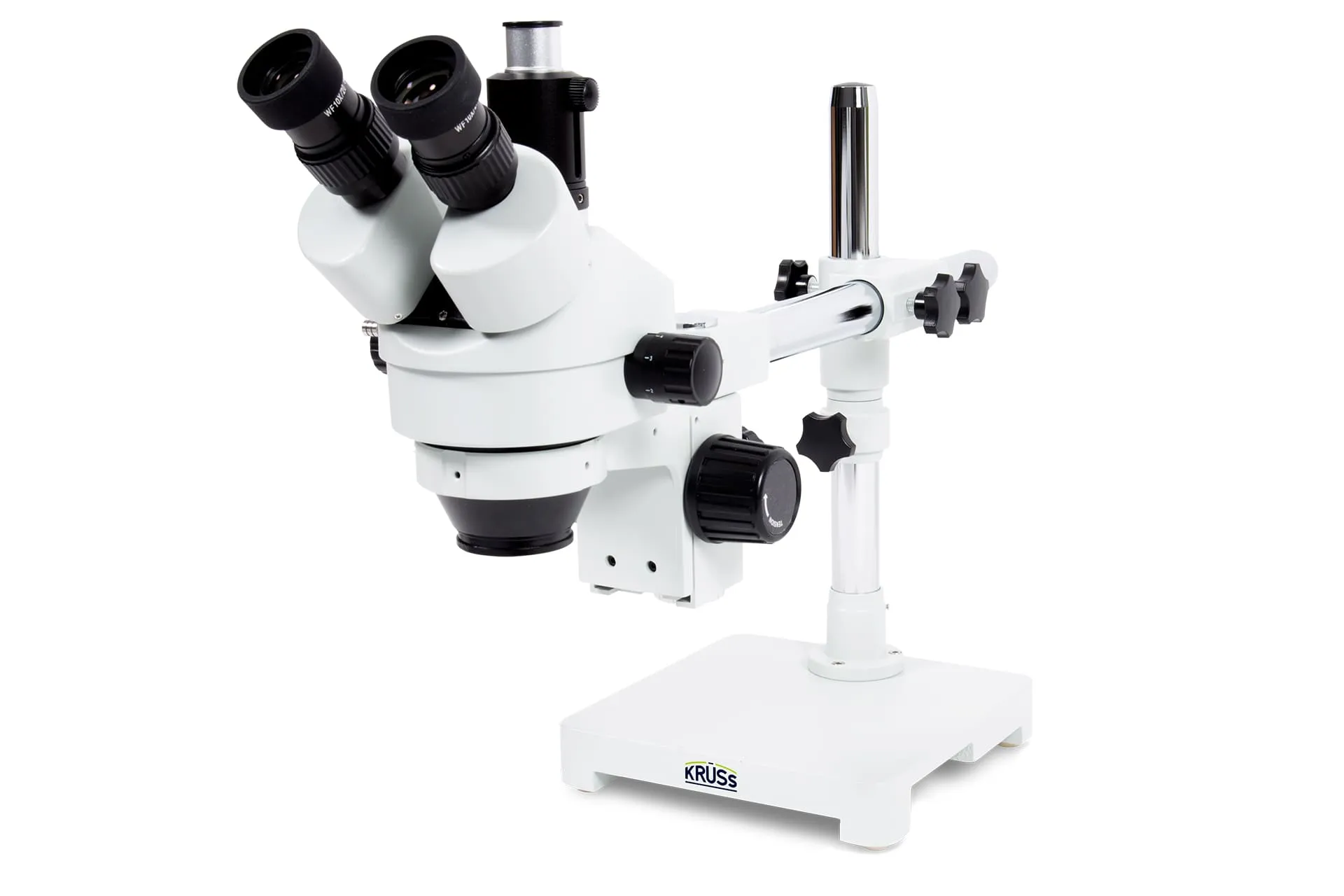 AKRUESS Stereo Zoom Mikroskop MSZ5000 Trinokular Schwenkstativ A.KRÜSS Stereo-Zoom-Mikroskop MSZ5000 mit Trinokulartubus auf Schwenkstativ