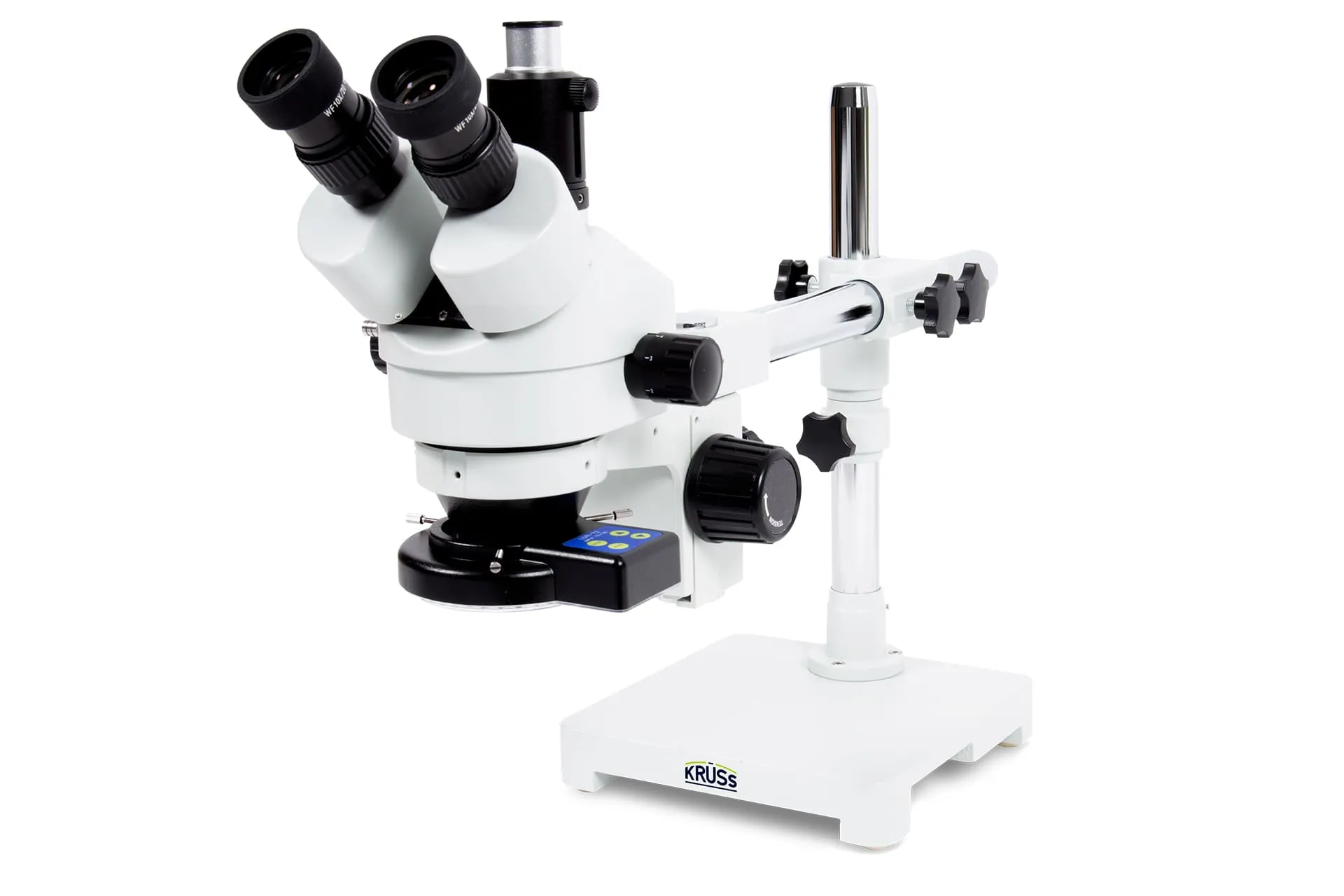 AKRUESS Stereo Zoom Mikroskop MSZ5000 T S RL Schwenkstativ Ringlicht A.KRÜSS Stereo-Zoom-Mikroskop MSZ5000 mit Schwenkstativ, Trinokulartubus und Ringlicht