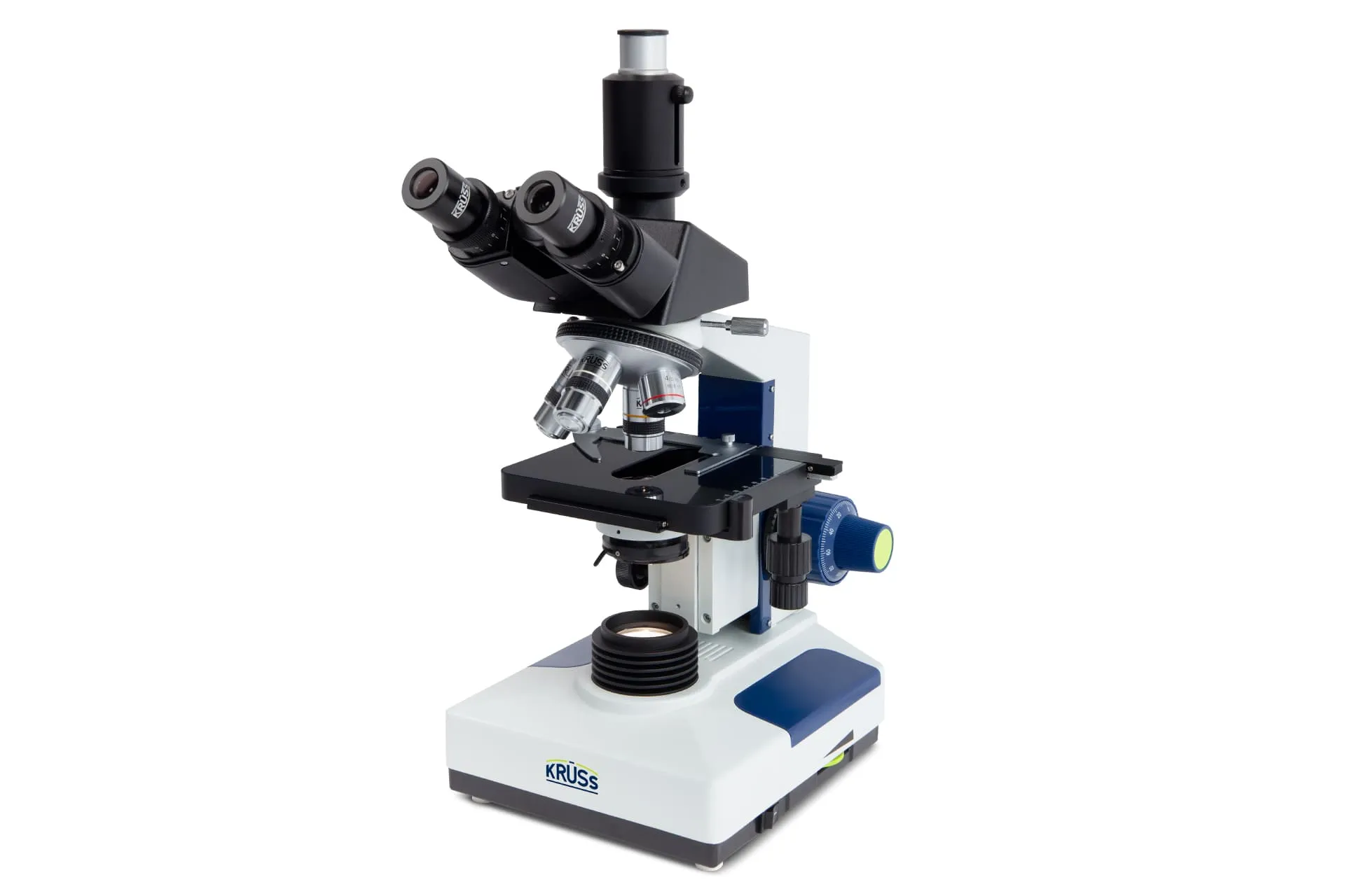 AKRÜSS Trinokular Mikroskop Fototubus Achromatisch MBL2000 T LED A.KRÜSS Trinokular-Mikroskop MBL2000-T-LED mit Fototubus achromatisch LED-Durchlicht Abbe-Kondensor