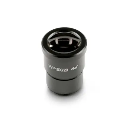KERN OZB-A4635 HWF-Mikroskopokular 10x mit 20 mm Sehfeldzahl, integrierter Skala (0,1 mm) und Steckdurchmesser für präzise Messungen