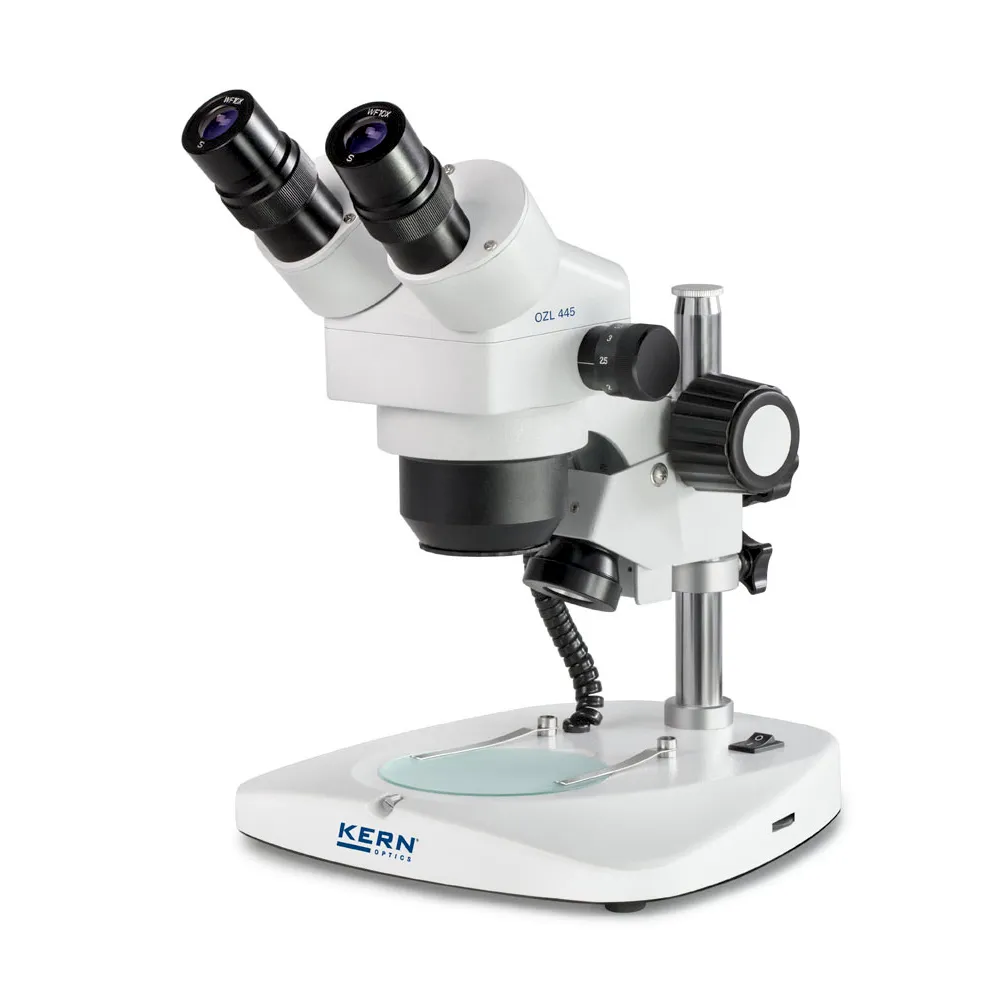 Stereo-Zoom-Mikroskop-Kern-OZL-445 KERN OZL 445 – Binokulares Stereo-Zoom-Mikroskop (Greenough-Optik, Säulenständer) – Bild 1