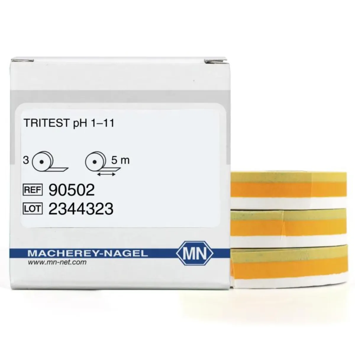 Macherey-Nagel TRITEST pH Testpapier Nachfüllpack pH 1-11 Packung 90502 Macherey-Nagel TRITEST pH Testpapier Nachfüllpack pH 1-11 3 Rollen Verpackung 90502