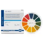 Macherey-Nagel Universal-Indikatorpapier pH 1–11 Verpackungsdose und Drehdeckel mit Farbskala REF 90201