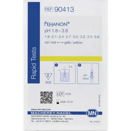 Macherey-Nagel PEHANON pH Teststreifen pH 1,8-3,8 Verkaufsverpackung 200 Stück 90413