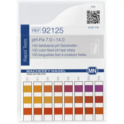 Macherey-Nagel pH-Fix 7,0-14,0 Indikatorstreifen Rechteckdose Vorderseite 92125