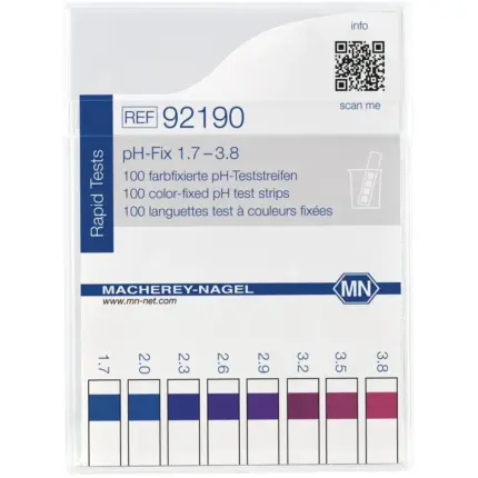 Macherey-Nagel pH-Fix 1,7–3,8 Kunststoffdose Vorderansicht REF 92190