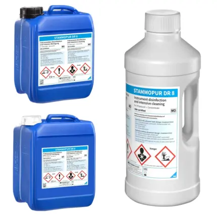 Bandelin STAMMOPUR DR 8 Instrumenten-Desinfektion und Intensiv-Reinigung Konzentrat in verschiedenen Gebindegrößen als Flasche und Kanister