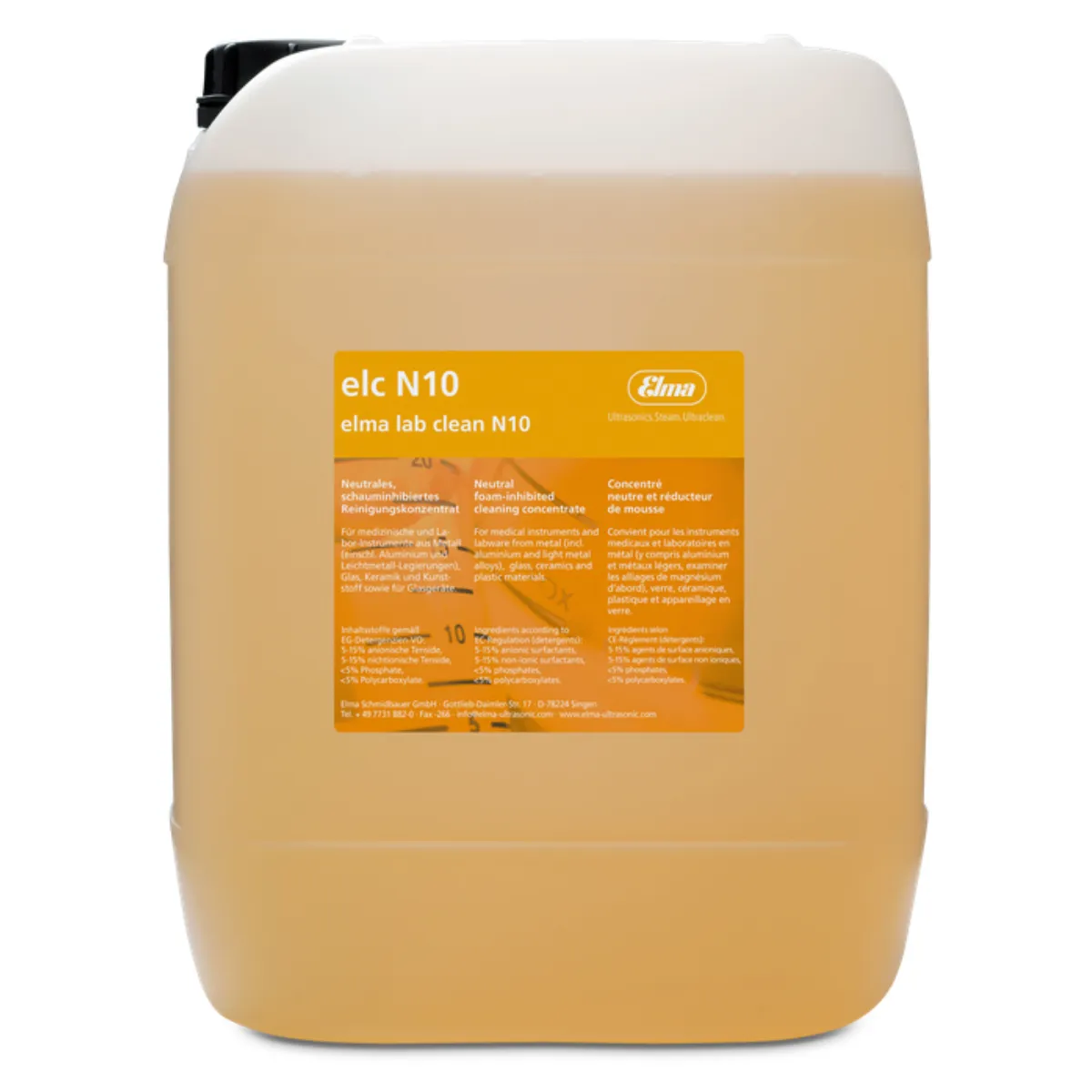 Elma Lab Clean N10 (ELC N10) neutrales Reinigungskonzentrat Elma Lab Clean N10 (ELC N10) neutrales Reinigungskonzentrat – Bild 1