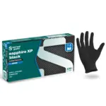 Semperguard Sapphire XP black Einmal-Untersuchungshandschuh, Nitril, puderfrei, schwarz, Länge 240 mm