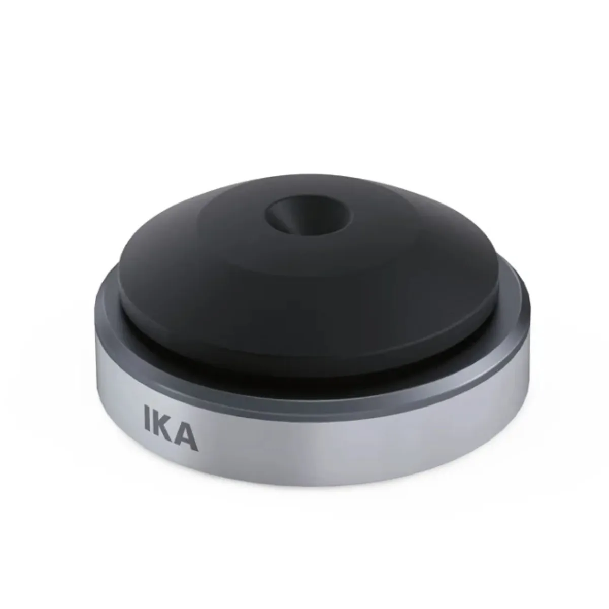IKA MIX.VX Schüttelaufsatz Vortex- und Kreisschüttler für IKA MIXSTER IKA MIX.VX Schüttelaufsatz als Vortex- und Kreisschüttler-Aufsatz mit schwarzem Gummikopf und silberner Basis mit IKA-Logo für den IKA MIXSTER vor hellem Hintergrund