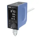 IKA MINISTAR 40 control Kompakt-Laborrührwerk mit großem TFT-Display, Funktionstasten, Drehregler und Bohrfutter in schräger Gesamtansicht vor weißem Hintergrund