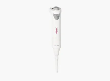 AHN pipet4u Revolution elektronische Einkanal-Mikroliterpipette für den Volumenbereich von 0,2 bis 10 ul in ergonomischer Ausführung vor hellem Hintergrund