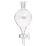 DURAN Scheidetrichter, kugelförmig (birnenförmig), Heavy-Duty-Ausführung, 500 ml, Borosilikatglas 3.3 in Vorderansicht im freigestellten Format