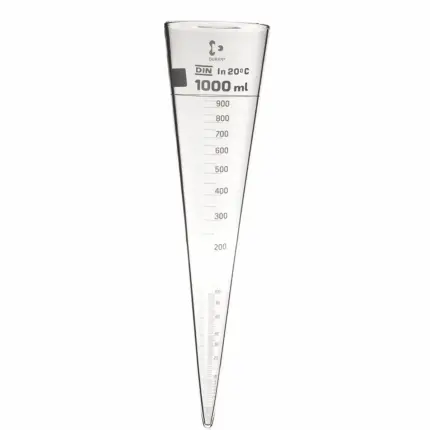 DURAN Sedimentationskegel nach Imhoff, mit Skalierung, DIN 12672 aus Borosilikatglas 3.3 in Vorderansicht im freigestellten Format